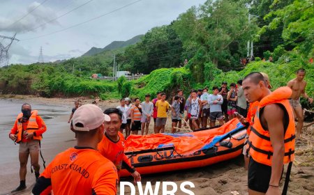 JUST IN| Naibangkagen ti bangkay a tumtumpaw a bangkay iti kabaybayan ditoy Santa, Ilocos Sur babaen dagiti kameng ti coastguard.