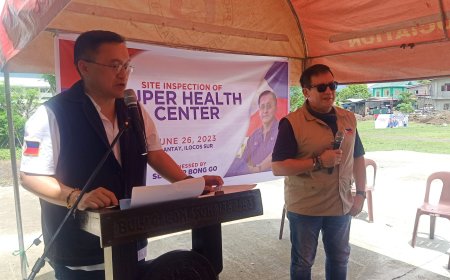 KITAEN| Binisita ni Senator Bong Go ti pakabangonan ti Super Health Center idiay Brgy.Bulag, Bantay.