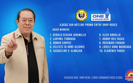 CONGRATULATIONS| Dagitoy dagiti nangabak iti pa-promo iti maika-24 nga anibersaryo ti Ilocos Sur Hotline. Sagut ni Governor Jerry Singson.