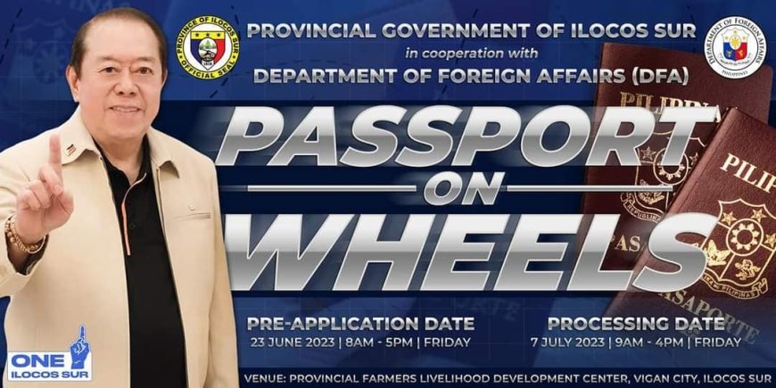 PASSPORT ON WHEELS PAGBINNULIGAN TI PROVINCIAL GOVERNMENT KEN DFA.